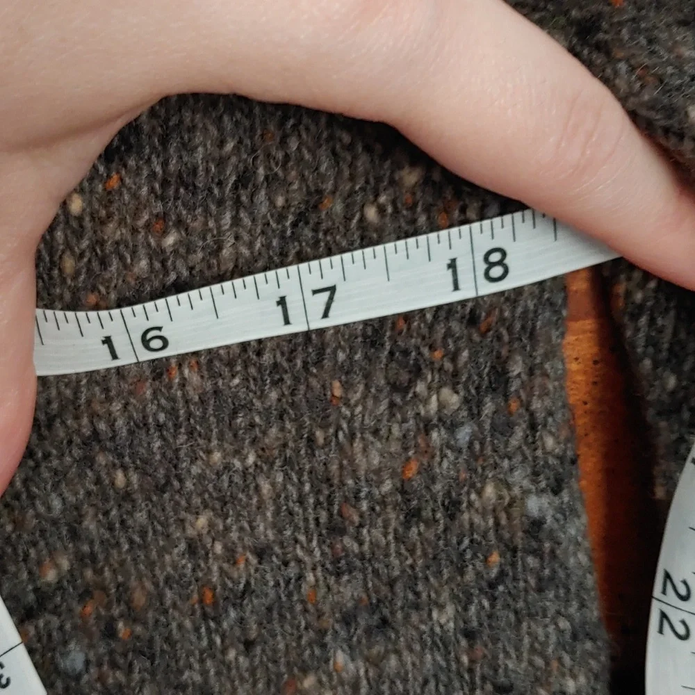 Highland Store Scottish fairisle sweater in bracken tweed fleck wool, women's XS - Picture 4 of 7